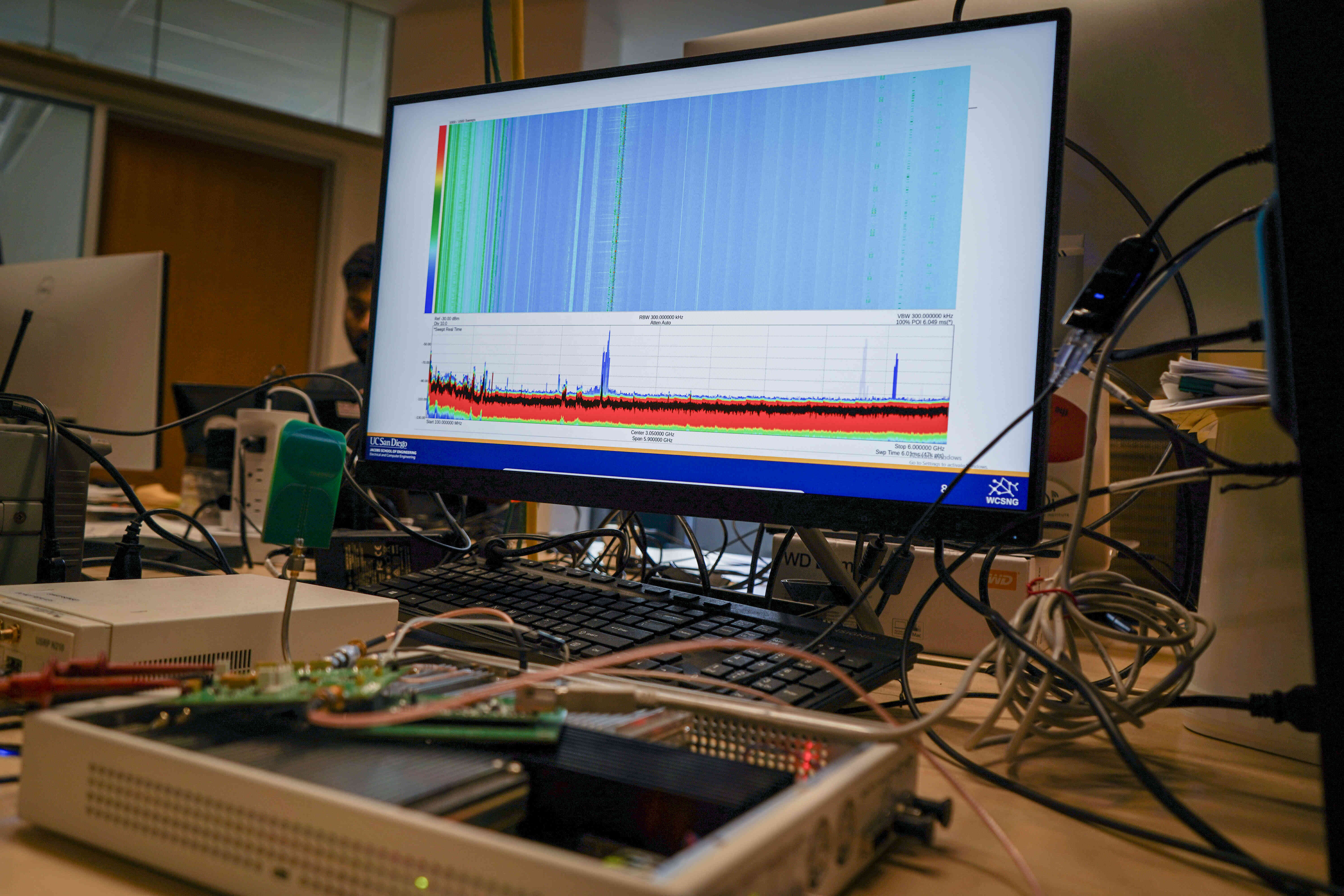 Spectrum sensing visualization from the WCSNG group